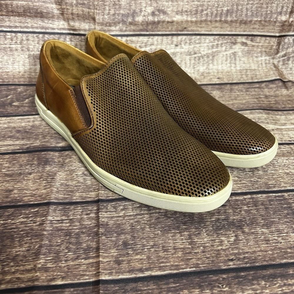 Kenneth Cole New York Men's Initials Slip On‎ Sneaker Brown Leather Size 8 M US